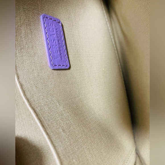 VERSACE Calfskin Flower Barocco Pouch in Violet Authentic - Picture 10 of 15